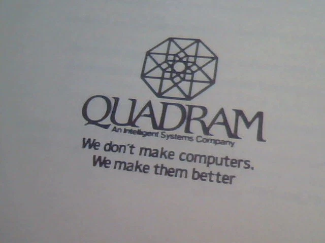 User's Manual Guide - QuadMaster III Quadram 1985 12-9556-01 rev 4 - image 4