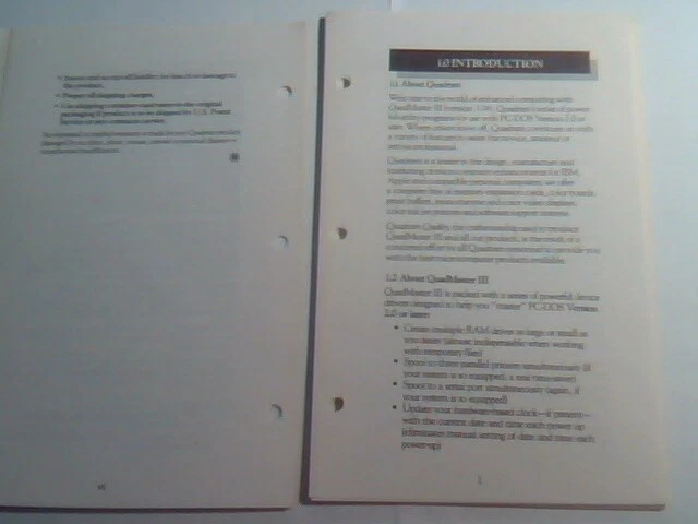 User's Manual Guide - QuadMaster III Quadram 1985 12-9556-01 rev 4 - image 7
