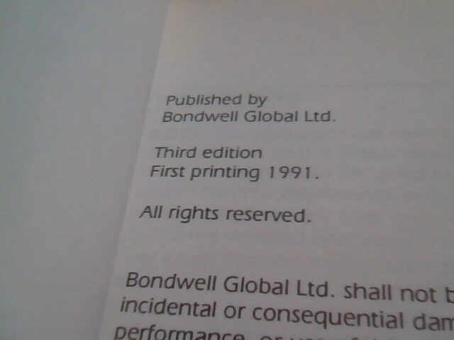 User's Manual Guide - B310V B310SX Bondwell Slim Laptop 1991 third edition - image 3