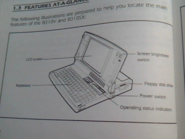 User's Manual Guide - B310V B310SX Bondwell Slim Laptop 1991 third edition - image 5