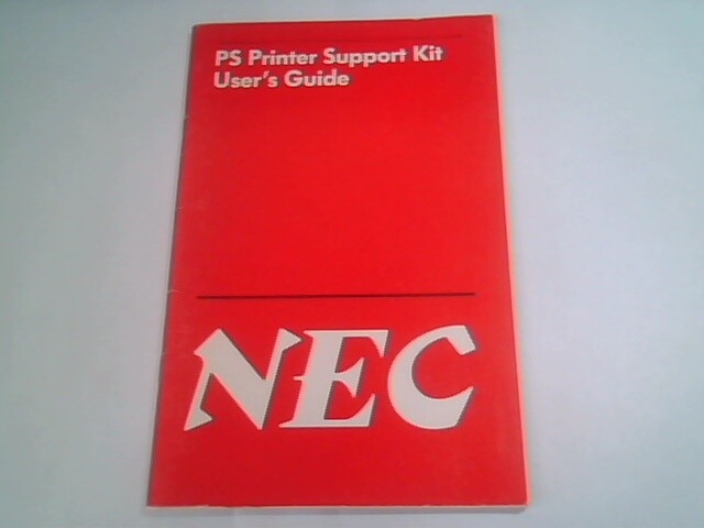 User's Manual Guide - NEC PS Printer Support Kit 1990
