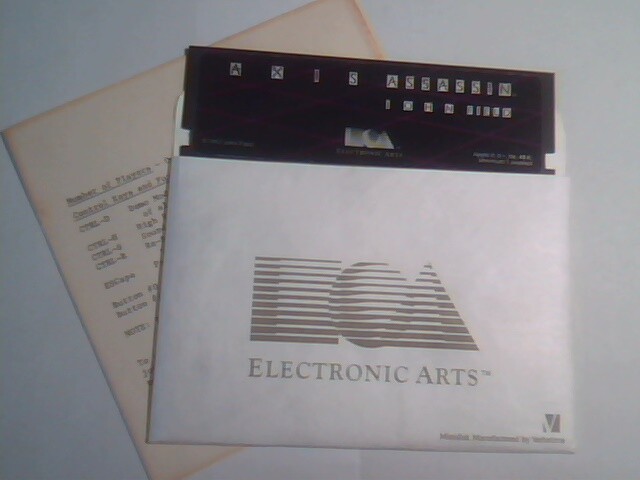 Axis Assassin game by John Field Electronic Arts - floppy disk Apple ii ii+ iie