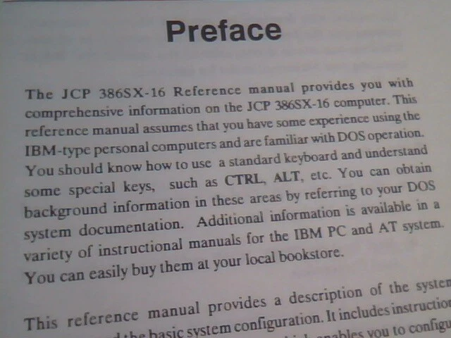 User's Guide Manual - JCP 386SX-16 computer - image 3