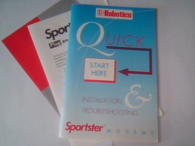 User's Guide Manual - US Robotics Sportster Modems Installation Troubleshooting