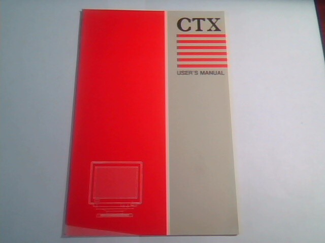 User's Guide Manual CTX CPS-1760 1760F 1760DF 17" color monitor multi-frequency