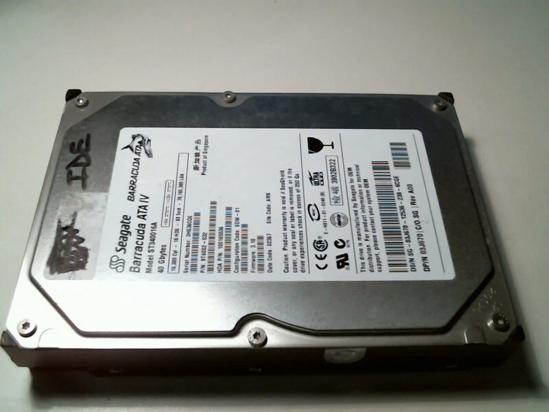 IDE Hard Disk Drive Seagate Barracuda ATA IV ST340016A 9T6002-032 100165536