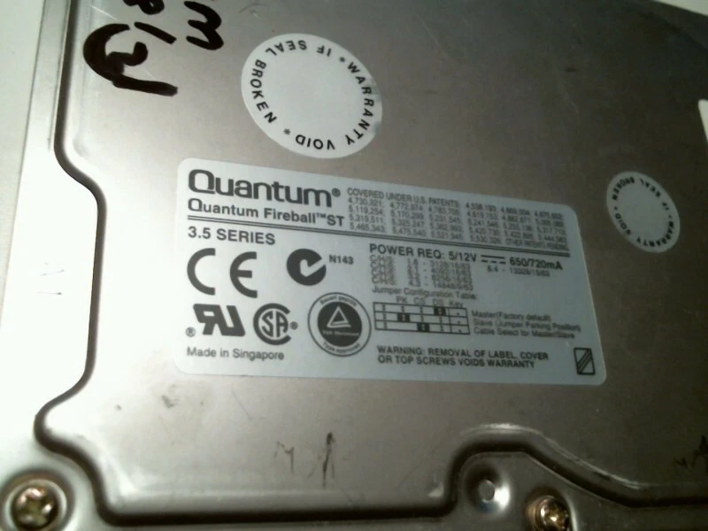 IDE Hard Disk Drive Quantum Fireball ST ST21AB1 02-A A0F09 2160AT - image 2