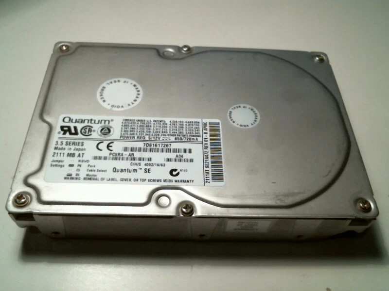IDE Hard Disk Drive Quantum SE21A472 SE21A011 01-B 2.1AT 2111AT APIOC