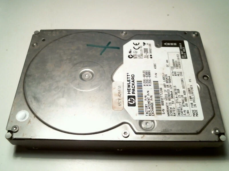 IDE Hard Disk Drive Hewlett Packard P1591-60101 DTLA-307015 07N4118 - for parts