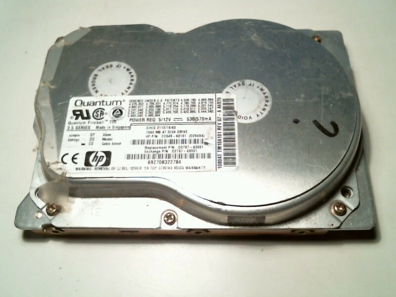 IDE Hard Disk Drive Quantum Fireball TM10A101 TM12A012 02-D 02-A - for parts