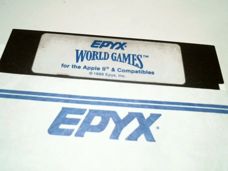 5.25" floppy disk - Epyx World Games Apple II 1986 - image 2