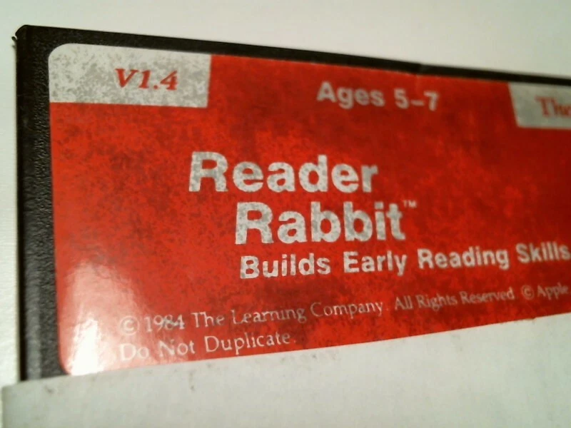 5.25" floppy disk - The Learning Company Reader Rabbit V1.4 Apple1984 - image 2