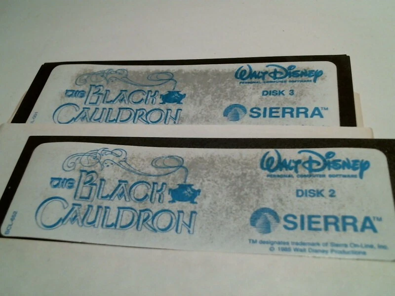 5.25" floppy disk - Walt Disney The Black Cauldron Sierra Disks Two and Three - image 2