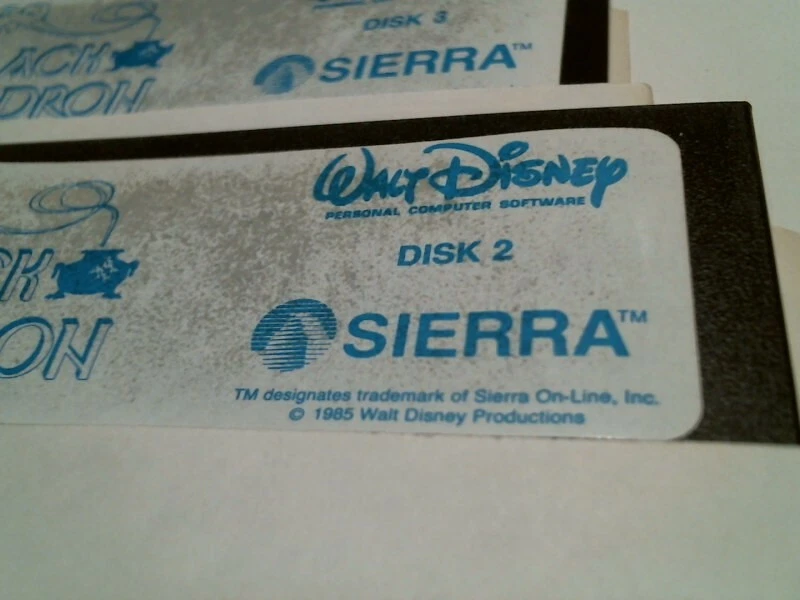5.25" floppy disk - Walt Disney The Black Cauldron Sierra Disks Two and Three - image 3