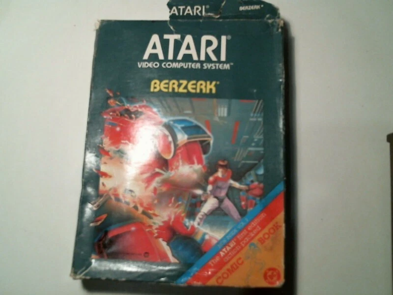 Original box + manual + video game cartridge ATARI Berzerk CX2650 1982