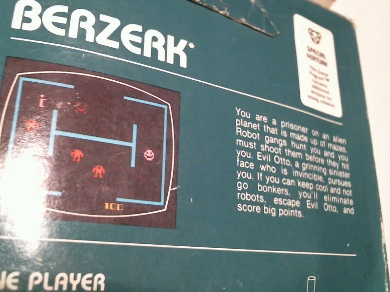 Original box + manual + video game cartridge ATARI Berzerk CX2650 1982 - image 4