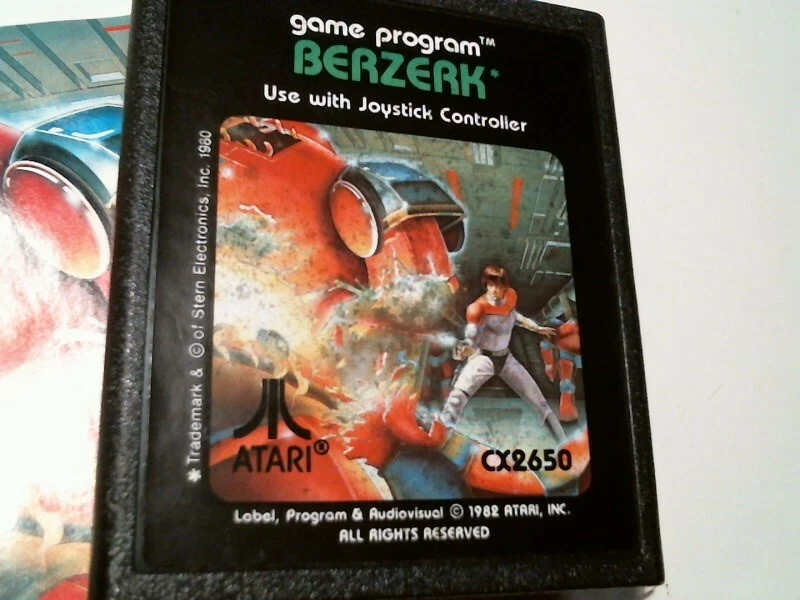 Original box + manual + video game cartridge ATARI Berzerk CX2650 1982 - image 6