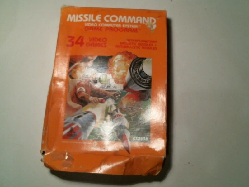 Original box + manual + video game cartridge ATARI Missile Command CX2638 1981