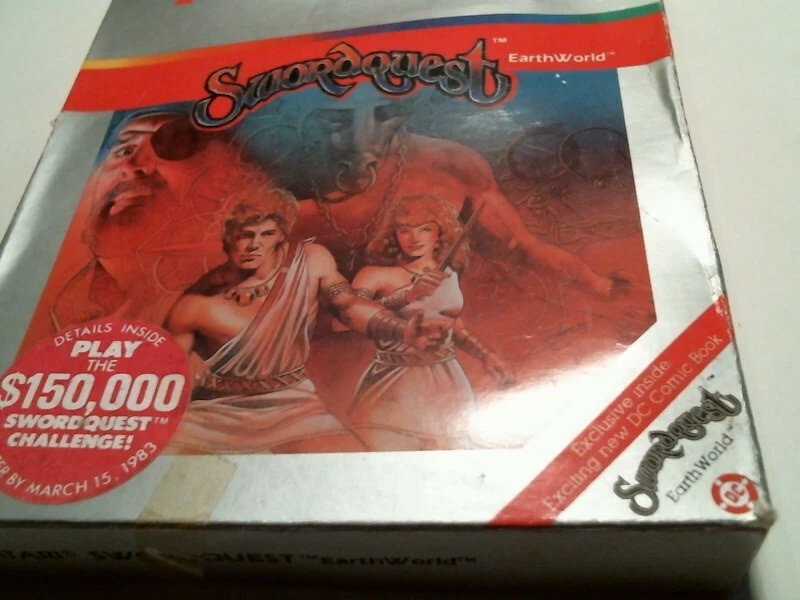 Original box + video game cartridge ATARI Sword Quest 2600 EarthWorld 1982 - image 2