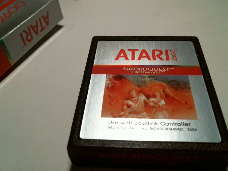 Original box + video game cartridge ATARI Sword Quest 2600 EarthWorld 1982 - image 5