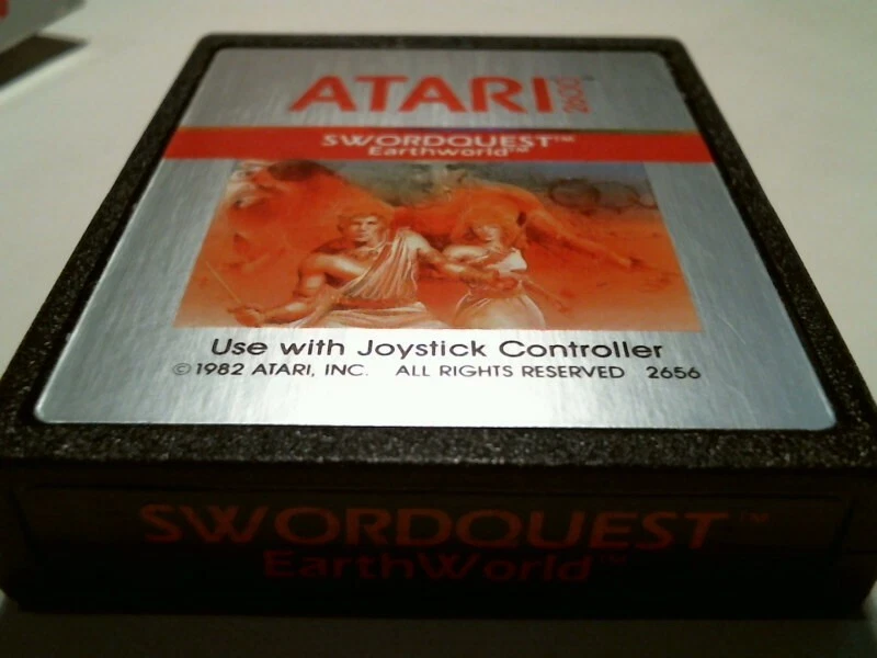 Original box + video game cartridge ATARI Sword Quest 2600 EarthWorld 1982 - image 6