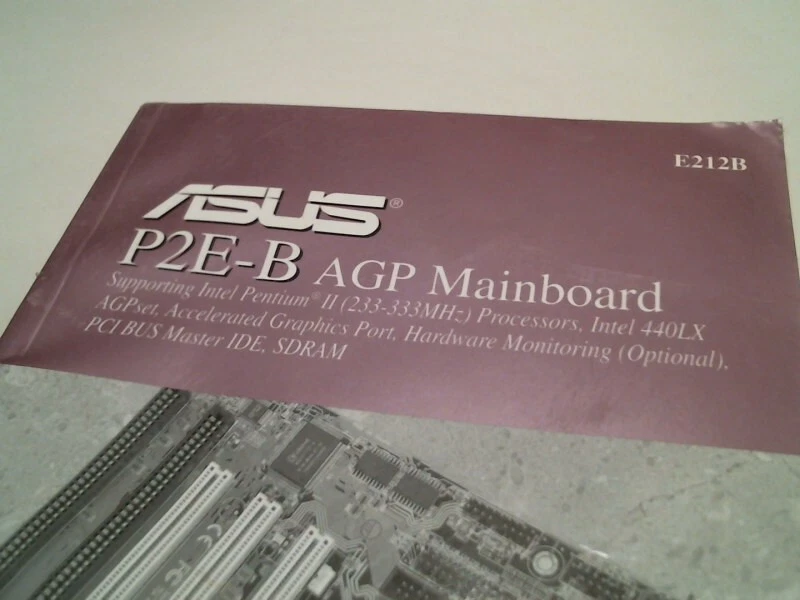 User's Guide Manual - ASUS P2E-B AGP Mainboard Pentium II Motherboard - image 2