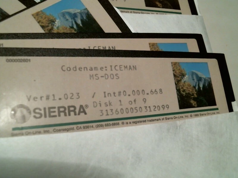 Sierra Codename: Iceman MS-DOS game Ver 1.023 - 5.25" floppy disks - image 2