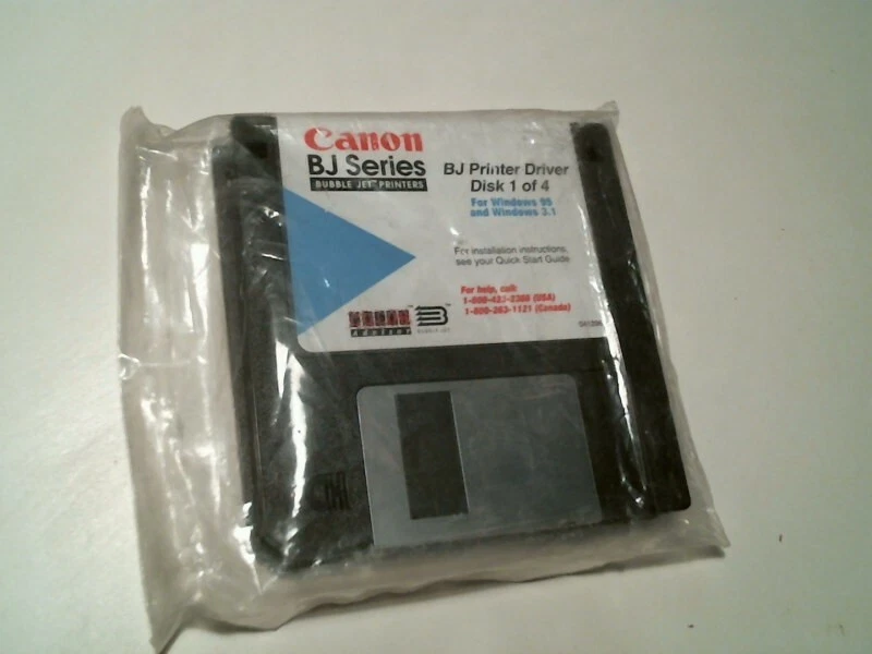 Canon BJ Series Printer driver bubble jet Windows 95 3.1 - 3.5" floppy disks
