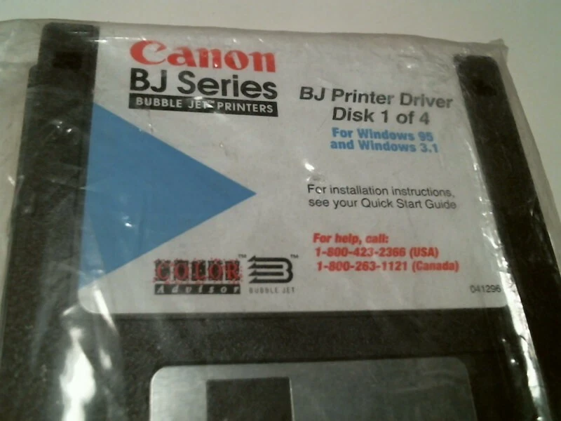 Canon BJ Series Printer driver bubble jet Windows 95 3.1 - 3.5" floppy disks - image 2