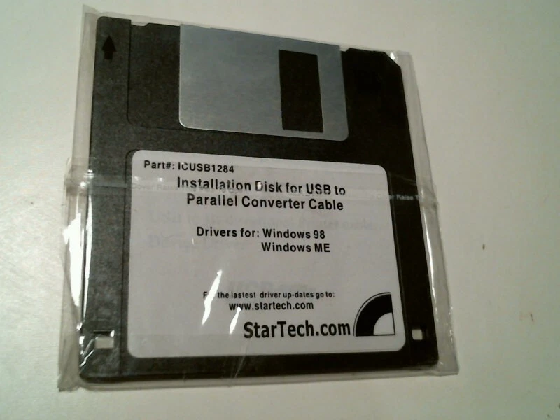 StarTech Installation Disk USB Parallel Converter Cable win 98 3.5" floppy disk