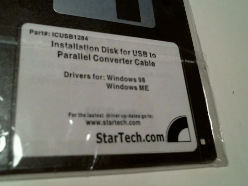 StarTech Installation Disk USB Parallel Converter Cable win 98 3.5" floppy disk - image 2