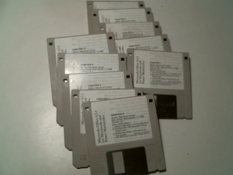 Microsoft Office 4.2.1 Macintosh Power Mac Apple - 3.5" floppy disks