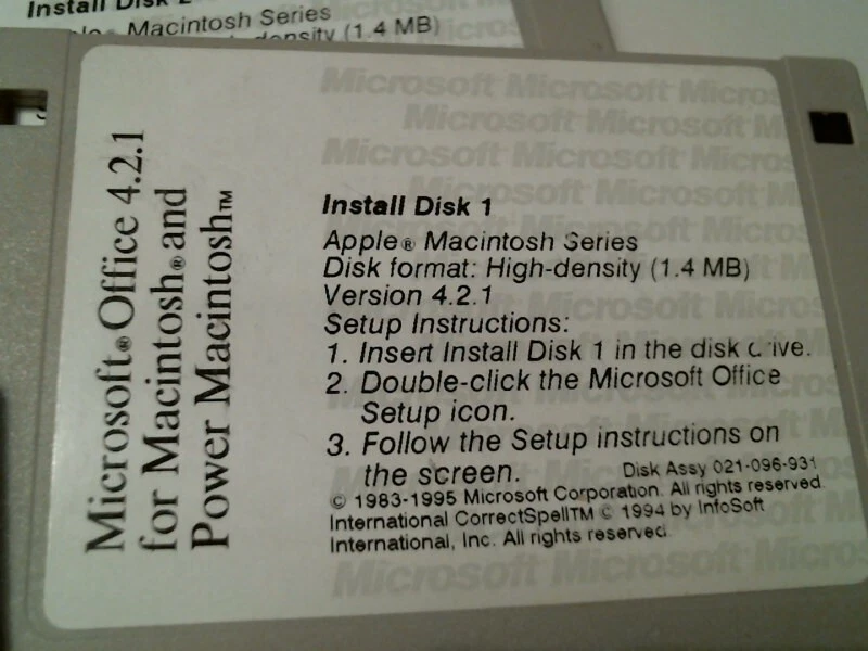 Microsoft Office 4.2.1 Macintosh Power Mac Apple - 3.5" floppy disks - image 2