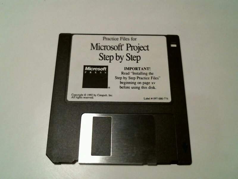 Practice Files for Microsoft Project Step by Step 1992 - 3.5" floppy disk