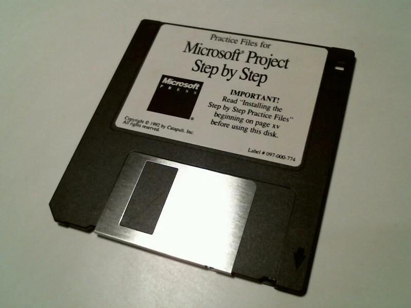 Practice Files for Microsoft Project Step by Step 1992 - 3.5" floppy disk - image 3