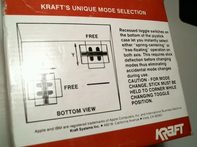 In Original Box - Premium II Kraft Joystick 2-button IBM PC XT AT 820002-11 - image 3