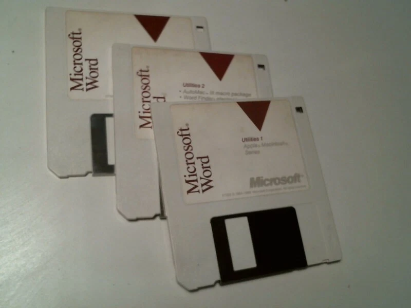 Microsoft Word Utilities and Program Version 4.0 Apple Mac - 3.5" floppy disks