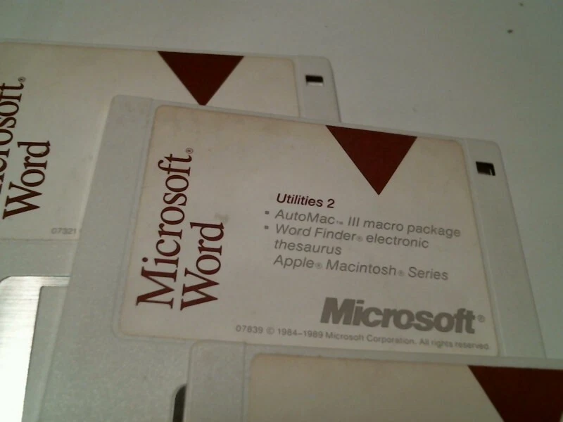 Microsoft Word Utilities and Program Version 4.0 Apple Mac - 3.5" floppy disks - image 3