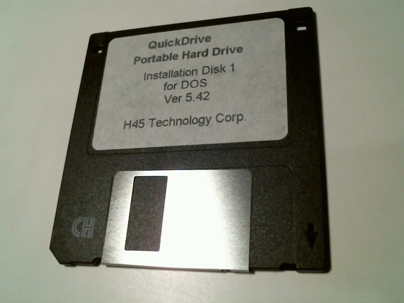 QuickDrive Portable Hard Disk Installation DOS Ver 5.42 H45 - 3.5" floppy disk
