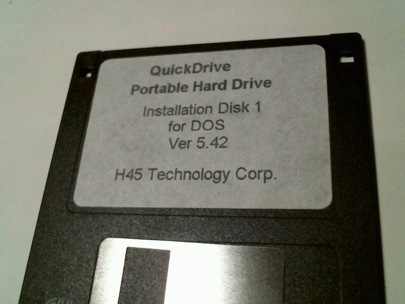 QuickDrive Portable Hard Disk Installation DOS Ver 5.42 H45 - 3.5" floppy disk - image 2
