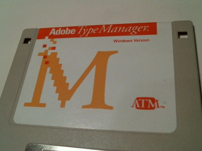 Adobe Type Manager Windows version ATM 1990 - 3.5" floppy disk - image 2