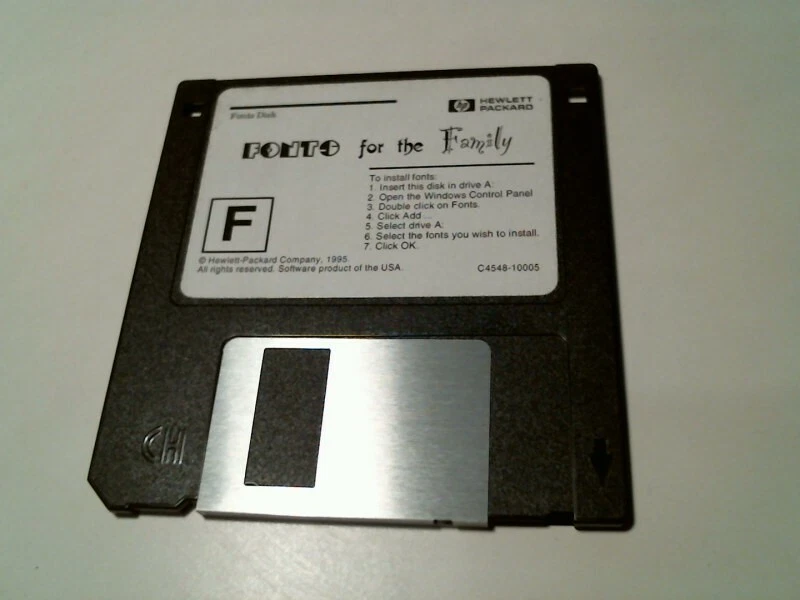 Fonts Disk Hewlett Packard Fonts for the Family HP - 3.5" floppy disk - image 3