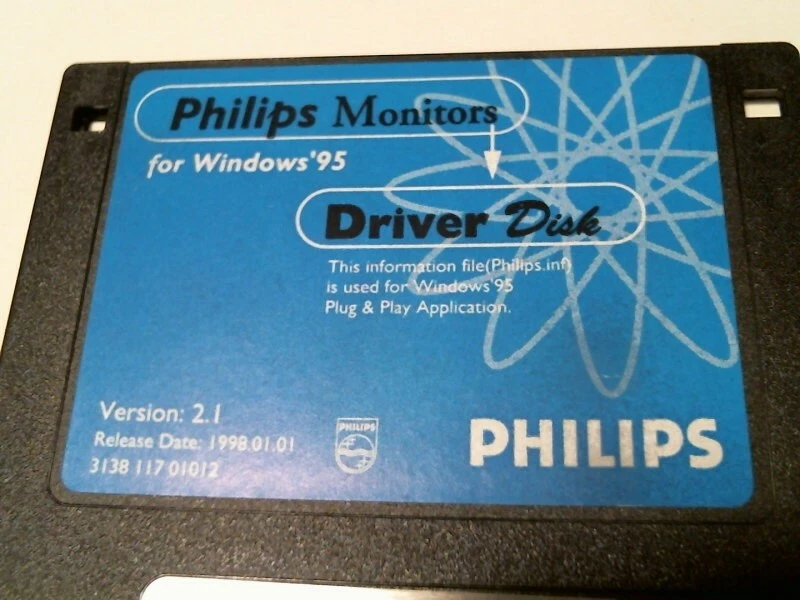 Philips Monitor Windows 95 Driver Ver 2.1 1998 plug n play - 3.5" floppy disk - image 2