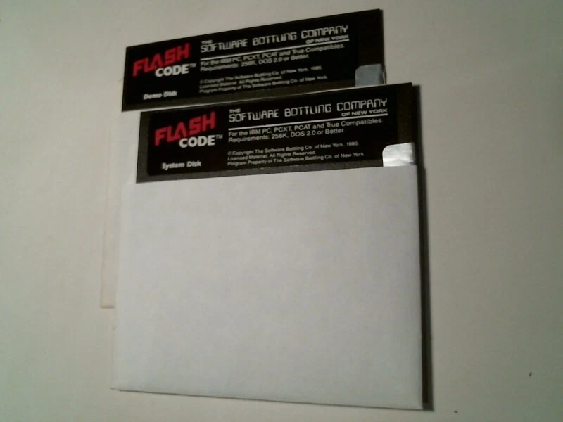 Flash Code Software Bottling Company System and Demo IBM PC - 5.25" floppy disks