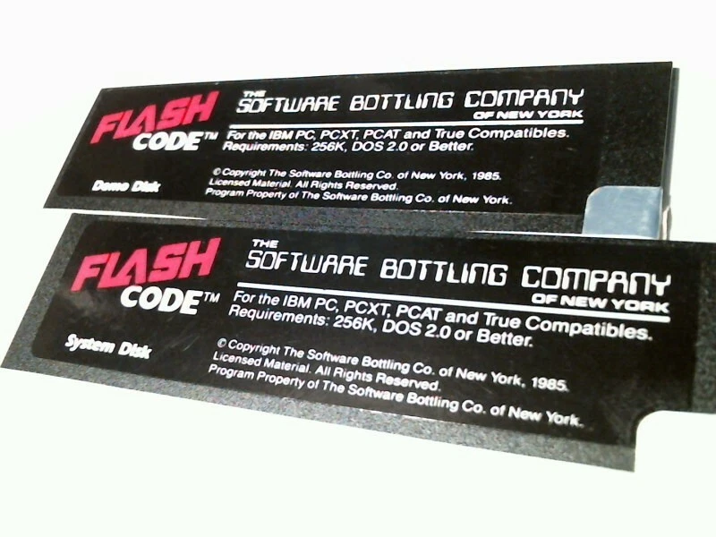Flash Code Software Bottling Company System and Demo IBM PC - 5.25" floppy disks - image 2
