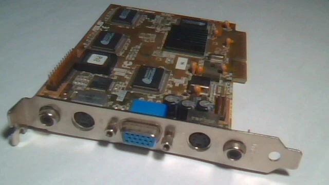 AGP Video Graphics Card ASUS AGP-V3000 v1.00 nVidia Riva 128 4MB composite A/V