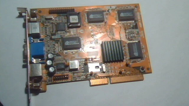 AGP Video Graphics Card ASUS AGP-V3000 v1.00 nVidia Riva 128 4MB composite A/V - image 2