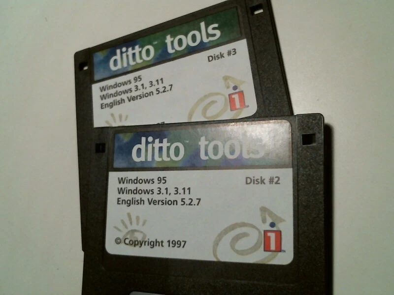 ditto tools for Windows 95 3.1 3.11 English Ver 5.2.7 iomega - 3.5" floppy disks - image 3