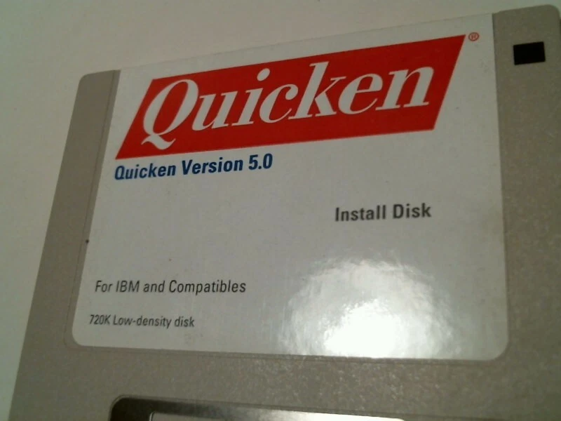 Quicken Version 5.0 Install IBM low density Intuit - 3.5" floppy disk - image 2