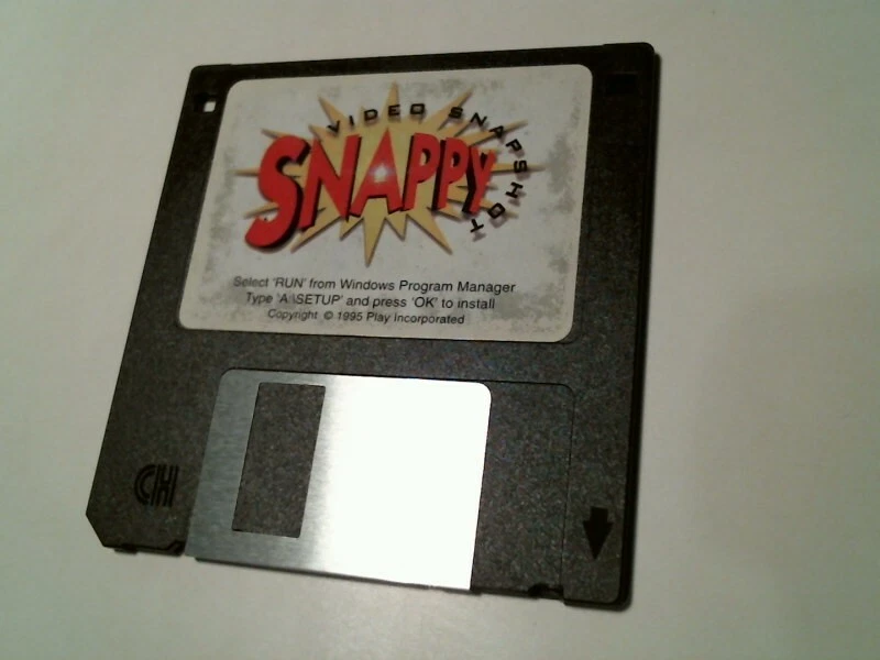 SNAPPY Video Snapshot program by Play Inc 1995 - 3.5" floppy disk
